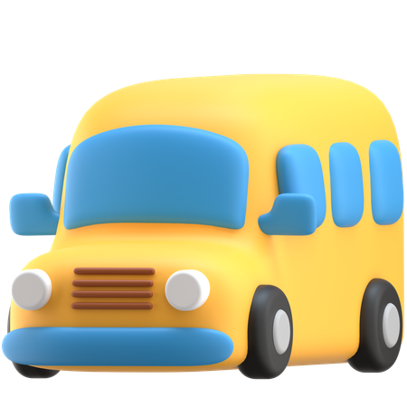 School Bus  3D Icon