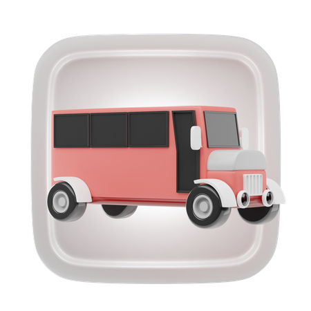 School Bus  3D Icon