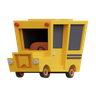 3d school bus illustration