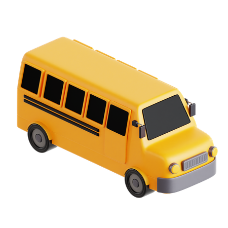 School Bus  3D Icon