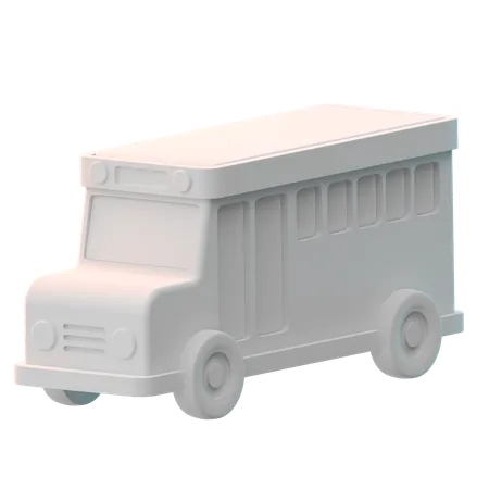 School Bus  3D Icon