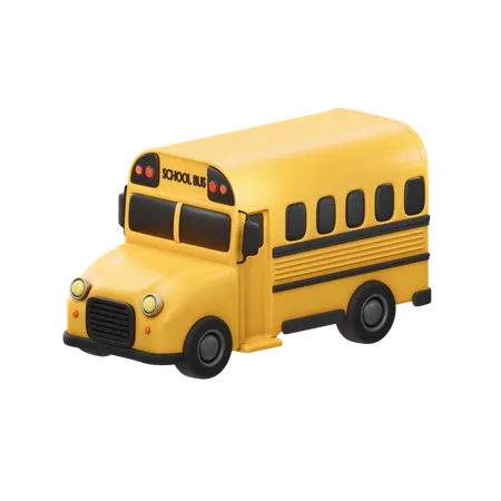 School bus 3D Icon
