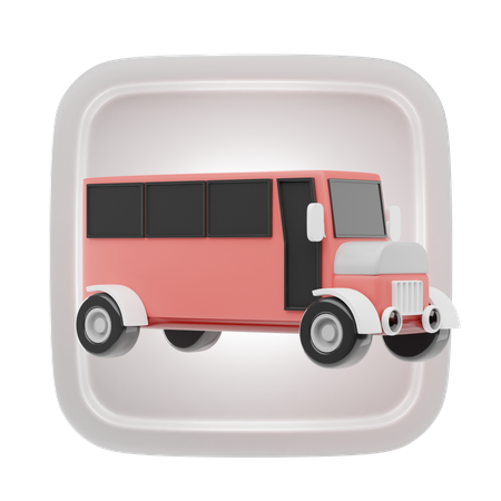 School Bus  3D Icon