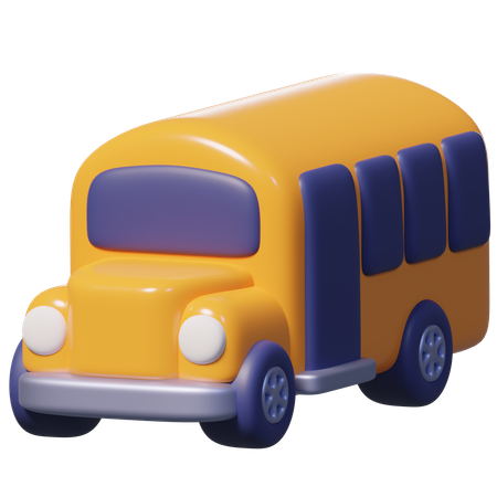 School Bus  3D Icon