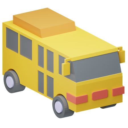 School Bus  3D Icon