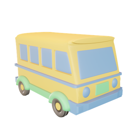 School Bus  3D Icon