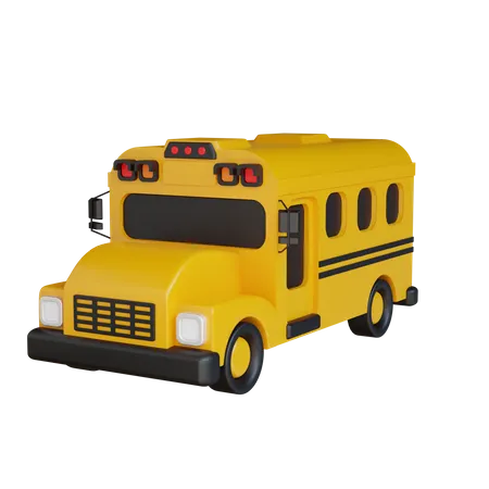 School Bus  3D Icon