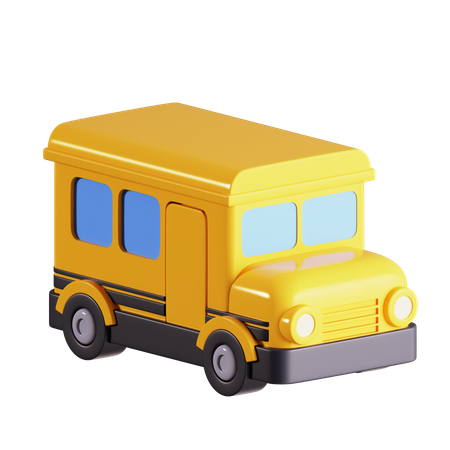 School Bus  3D Icon