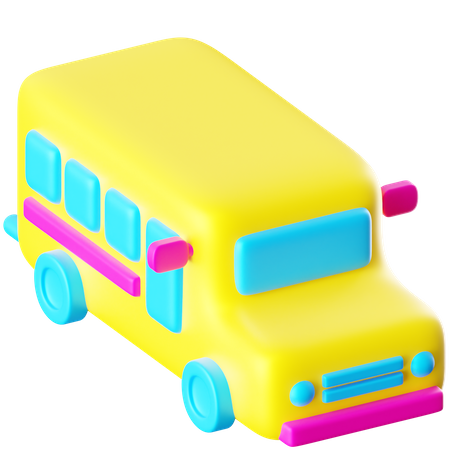 School Bus  3D Icon