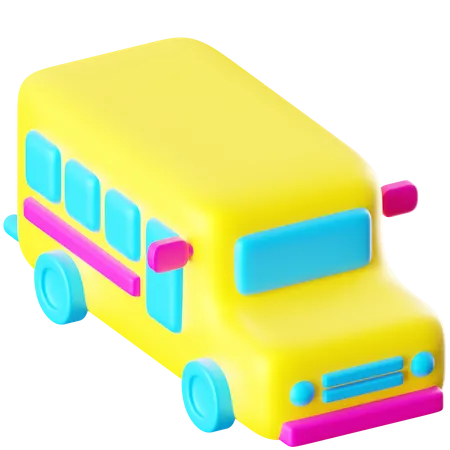 School Bus  3D Icon