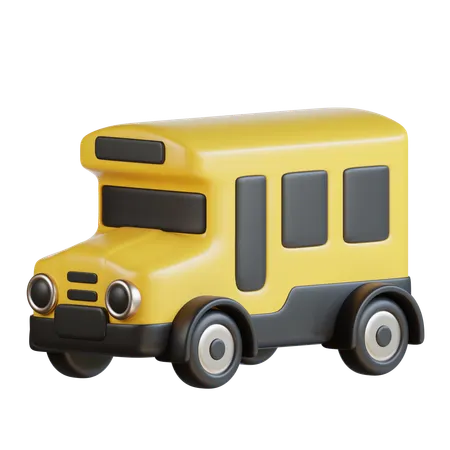 School Bus  3D Icon