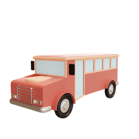 School Bus  3D Illustration