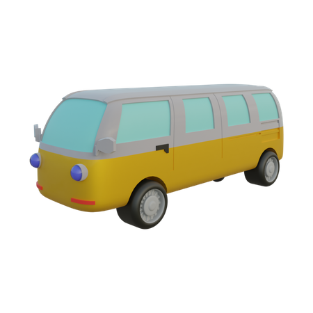 School Bus  3D Illustration