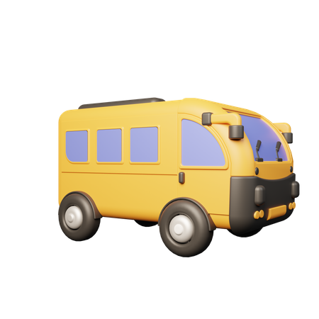 School Bus  3D Illustration