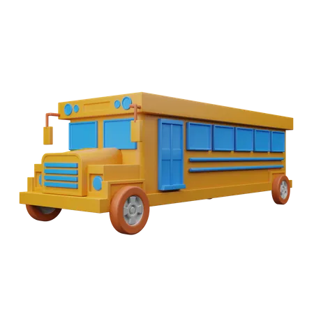 School Bus  3D Illustration