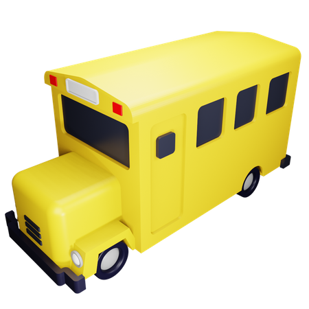 School Bus  3D Illustration