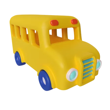 This Is A 3 D Illustration Of School Bus Icon Which Illustrates Transportation Equipment To Take Students To School Available In PSD Format With Transparent Background 3D Illustration