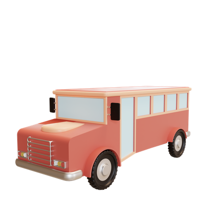 School Bus 3D Illustration