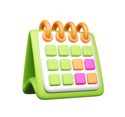 School Calendar  3D Icon
