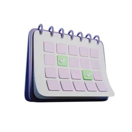 School Calendar  3D Icon