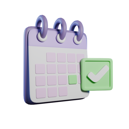 School Calendar  3D Icon