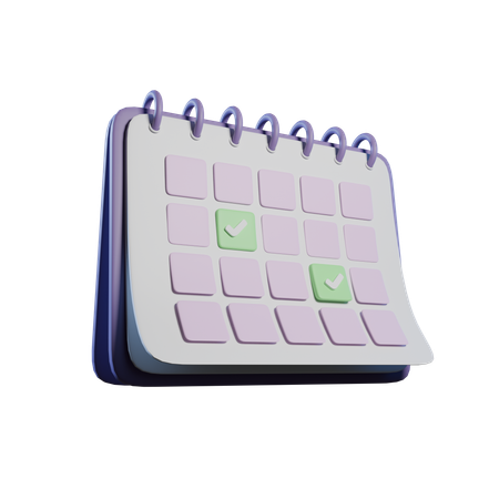 School Calendar  3D Icon