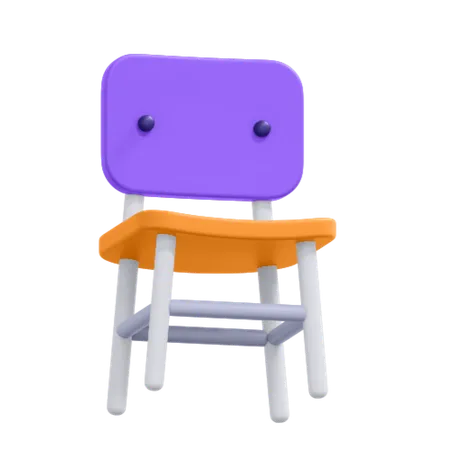 An Icon Of School Chair 3D Icon