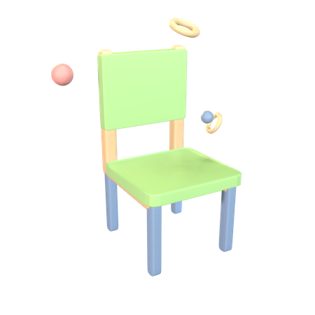 School Chair  3D Icon