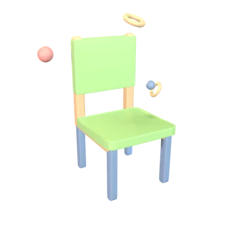 School Chair  3D Icon