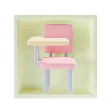 School Chair  3D Icon