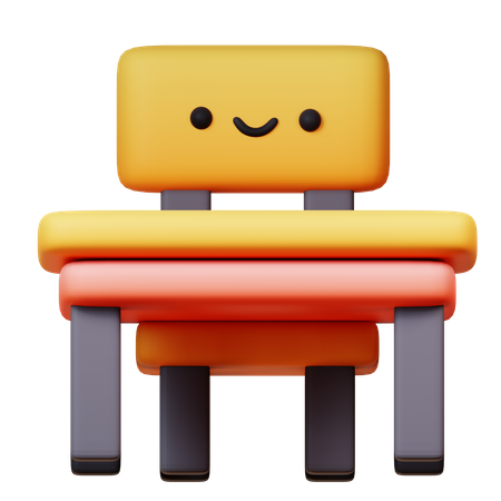 School Chair  3D Icon