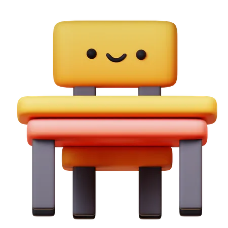 School Chair  3D Icon