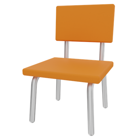 School Chair  3D Illustration