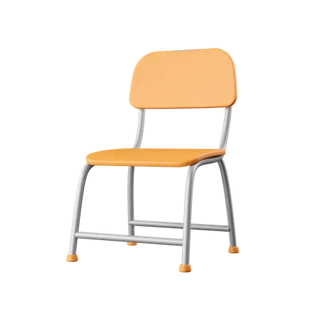 3 D Chair Minimal School Icon Isolated On Background Icon Symbol Clipping Path 3 D Render Illustration 3D Icon