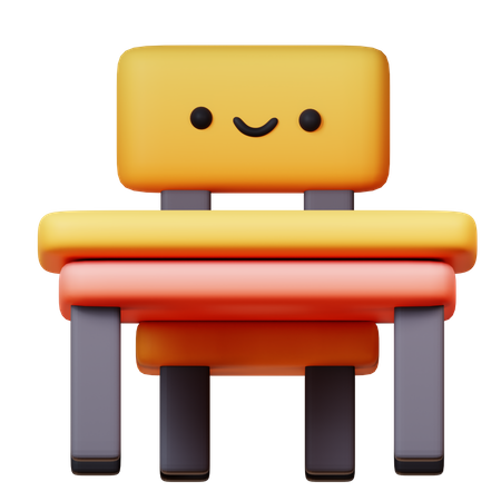 School Chair  3D Icon