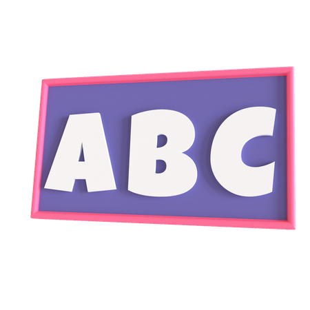 School chalkboard  3D Icon