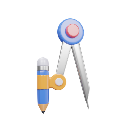 School Compass Equipment  3D Icon