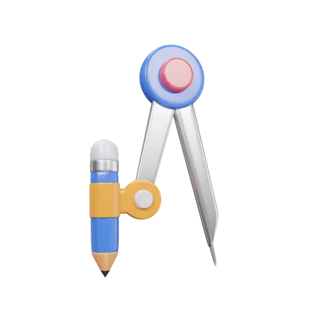 School Compass Equipment 3 D Icon School And Education 3D Icon