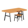 school furniture 3d illustration