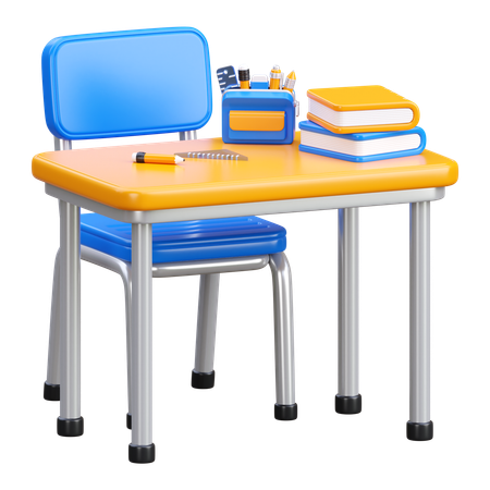 School Desk  3D Icon