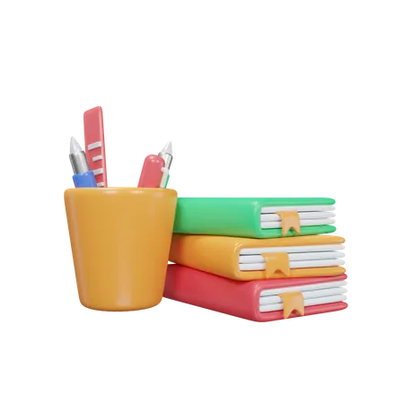 School Equipment 3 D Icon School And Education 3D Icon