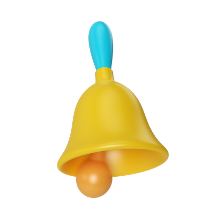 School Hand Bell  3D Icon