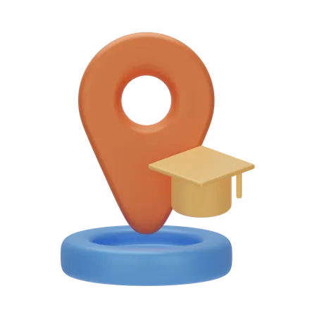 School Location  3D Icon