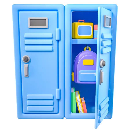 School Locker 3 D Illustration Icon 3D Icon