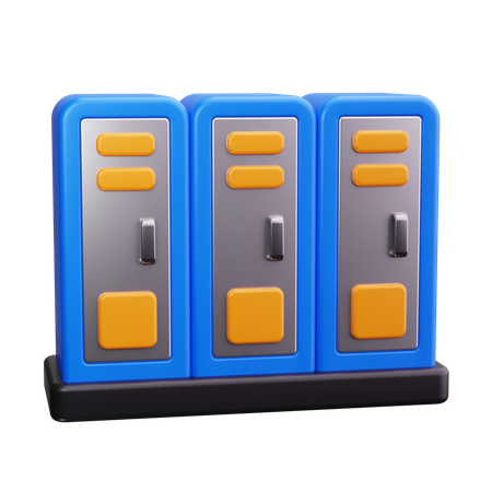 School Lockers  3D Icon