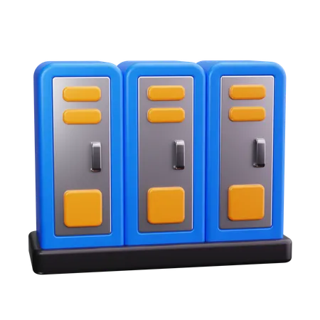 School Lockers  3D Icon