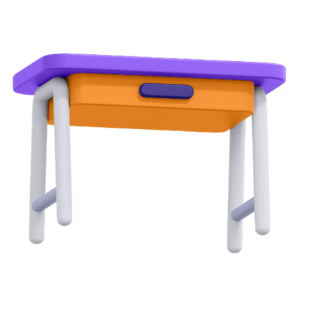 School Table  3D Icon