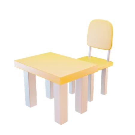 School Table  3D Icon