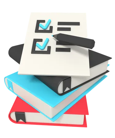 Checklist Book The Reading School 3D Icon