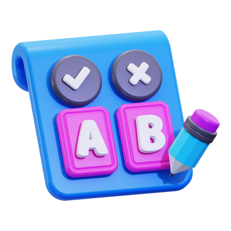 School Test  3D Icon